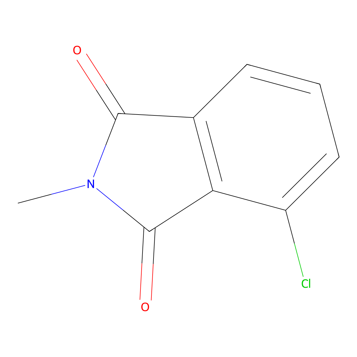 1H-Isoindole-1,3(2H)-dione, 4-chloro-2-methyl- molecular structure, CAS 66653-93-8
