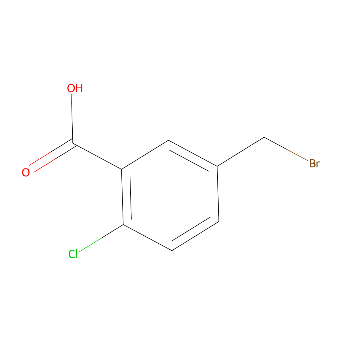5-(Bromomethyl)-2-chlorobenzoic acid molecular structure, CAS 66658-57-9