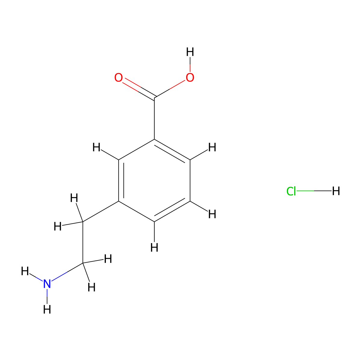 3-(2-Aminoethyl)benzoic acid hydrochloride molecular structure, CAS 66658-60-4