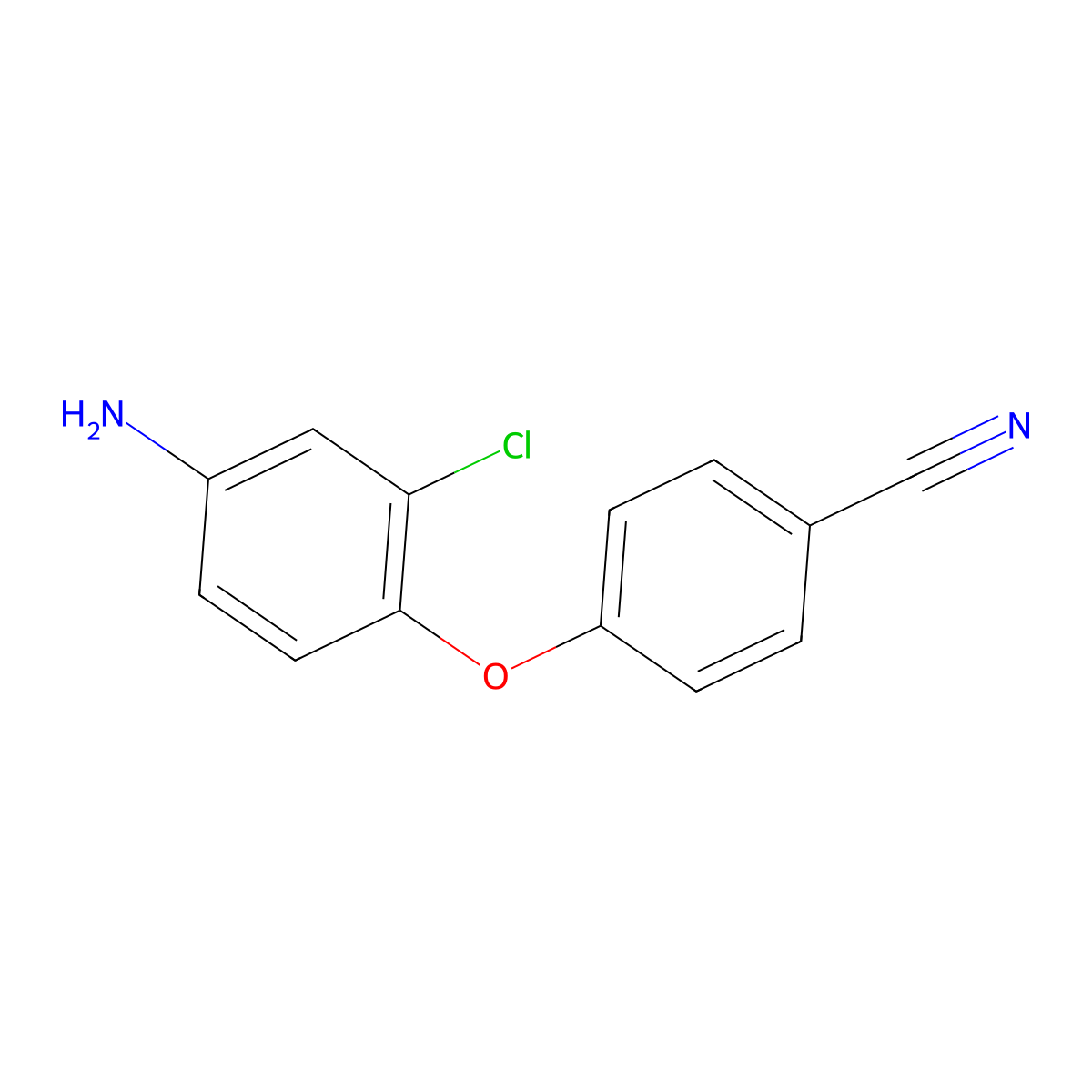 4-(4-Amino-2-chlorophenoxy)benzonitrile molecular structure, CAS 66658-86-4