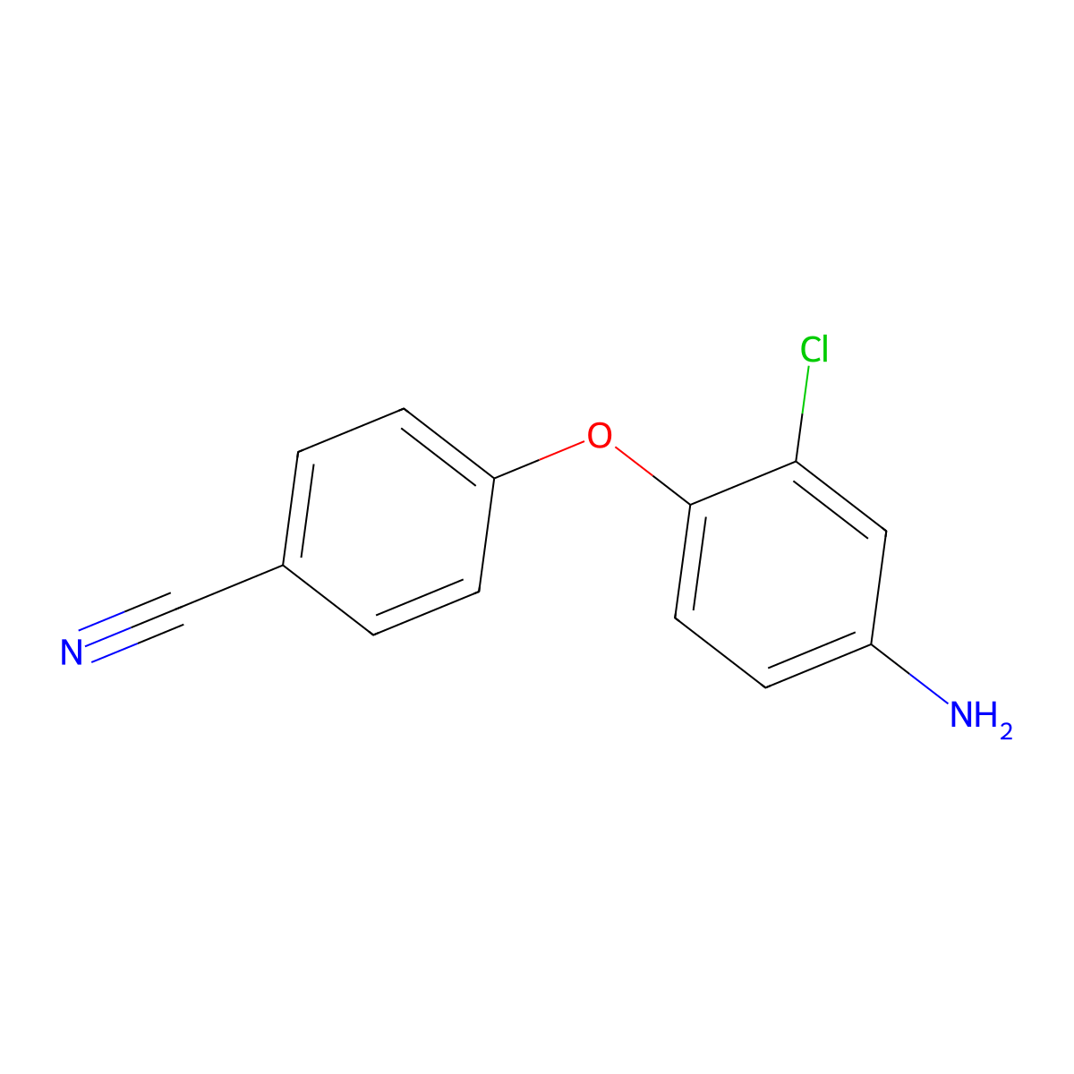 4-(4-Amino-2-chlorophenoxy)benzonitrile molecular structure, CAS 66658-86-4