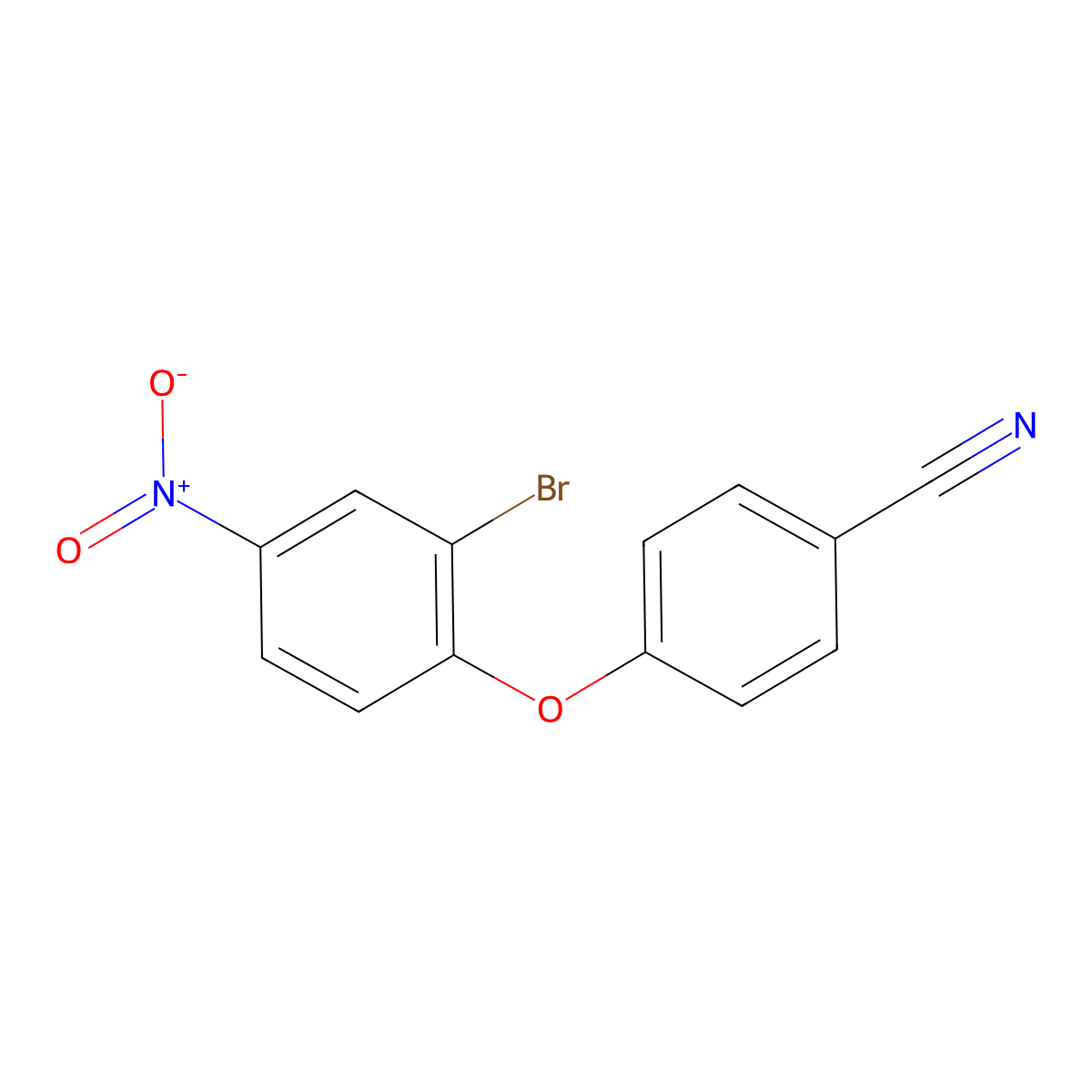 4-(2-Bromo-4-nitrophenoxy)benzonitrile molecular structure, CAS 66658-87-5