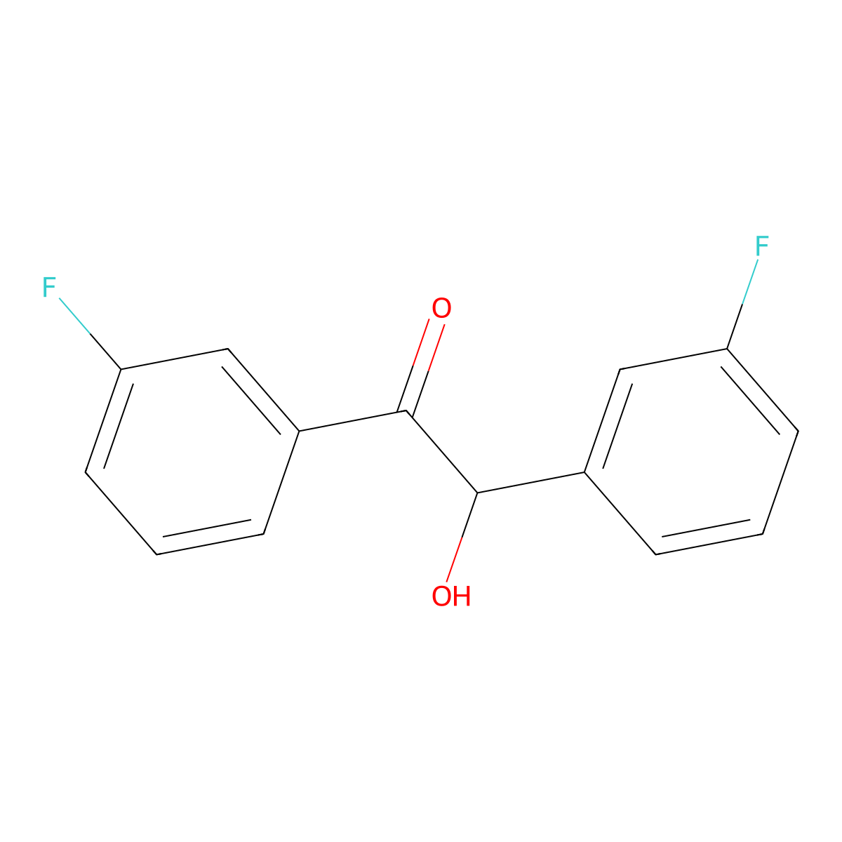 1,2-Bis(3-fluorophenyl)-2-hydroxyethanone molecular structure, CAS 66659-65-2