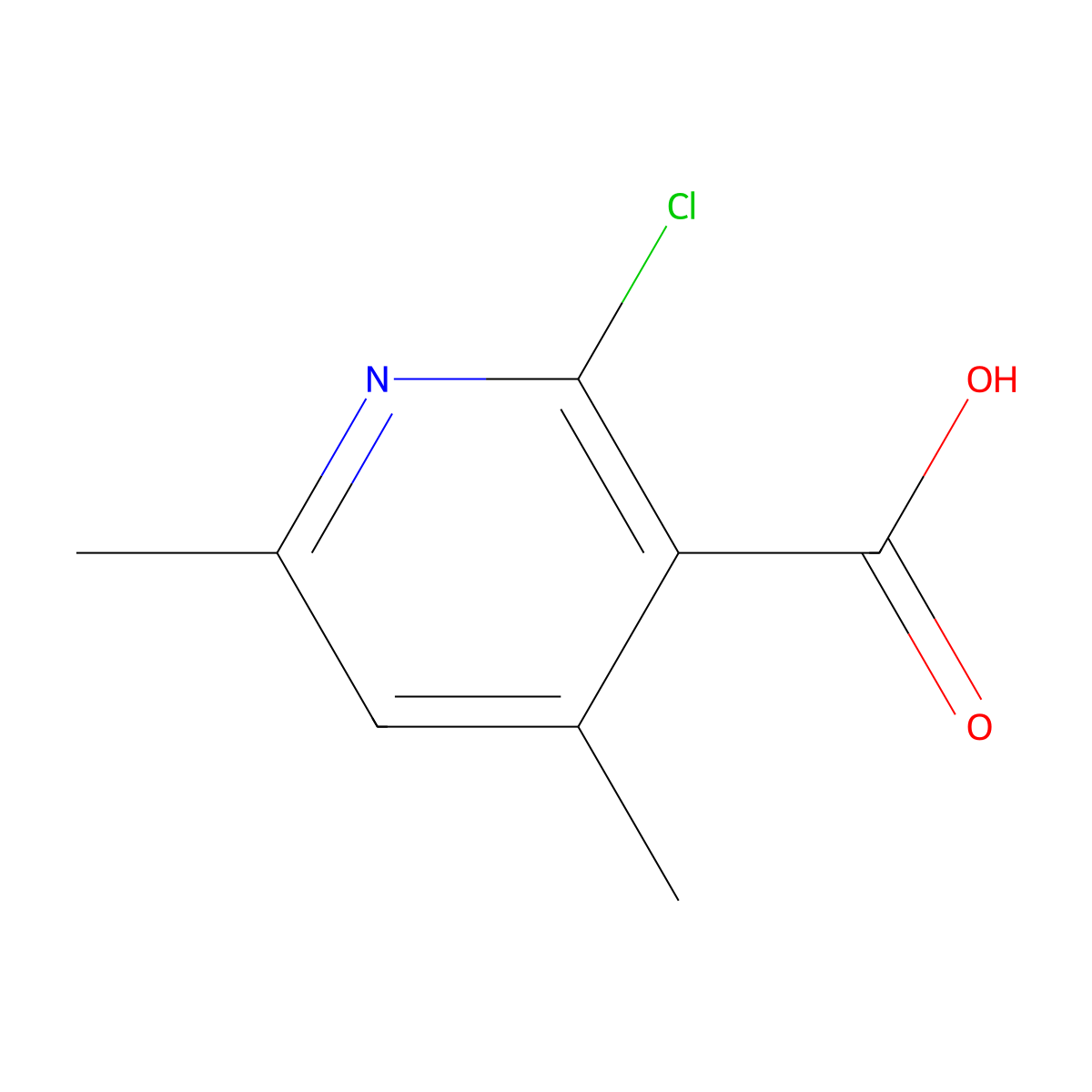 2-Chloro-4,6-dimethylpyridine-3-carboxylic acid molecular structure, CAS 66662-48-4