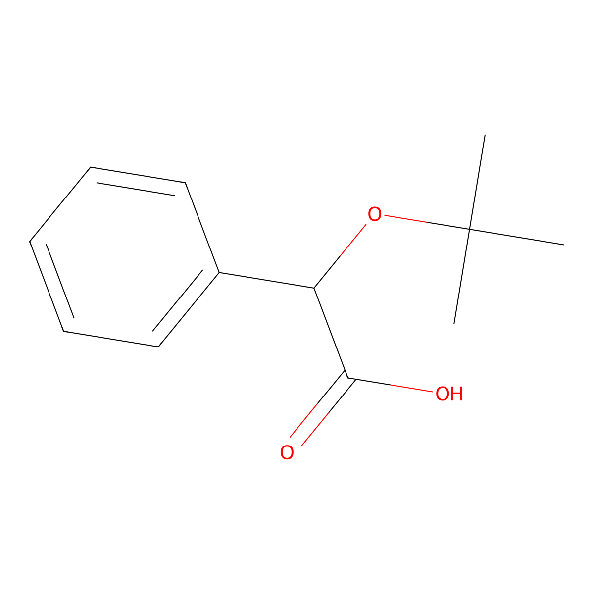 2-(Tert-butoxy)-2-phenylacetic acid molecular structure, CAS 66667-02-5
