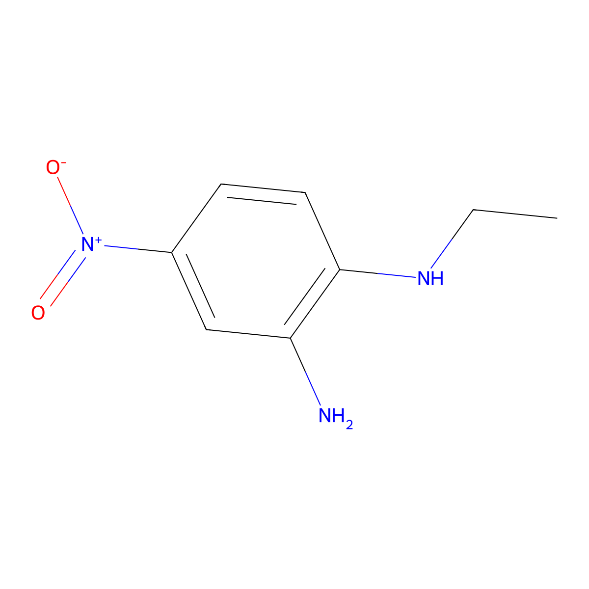N1-Ethyl-4-nitro-1,2-phenylenediamine molecular structure, CAS 66668-41-5