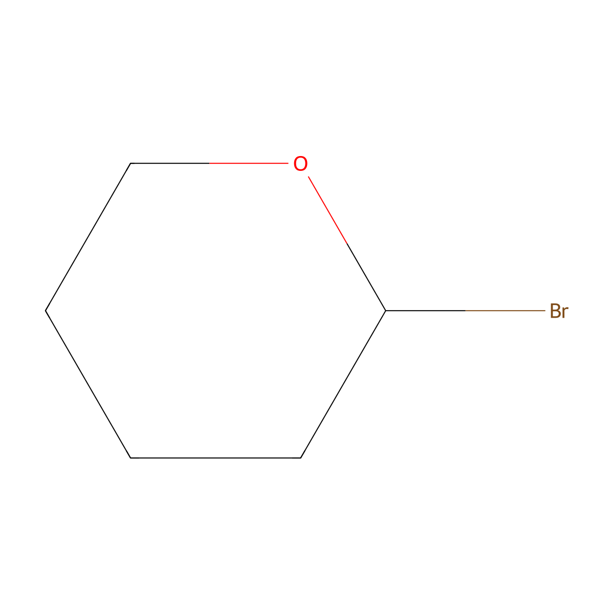 2-Bromooxane molecular structure, CAS 6667-26-1