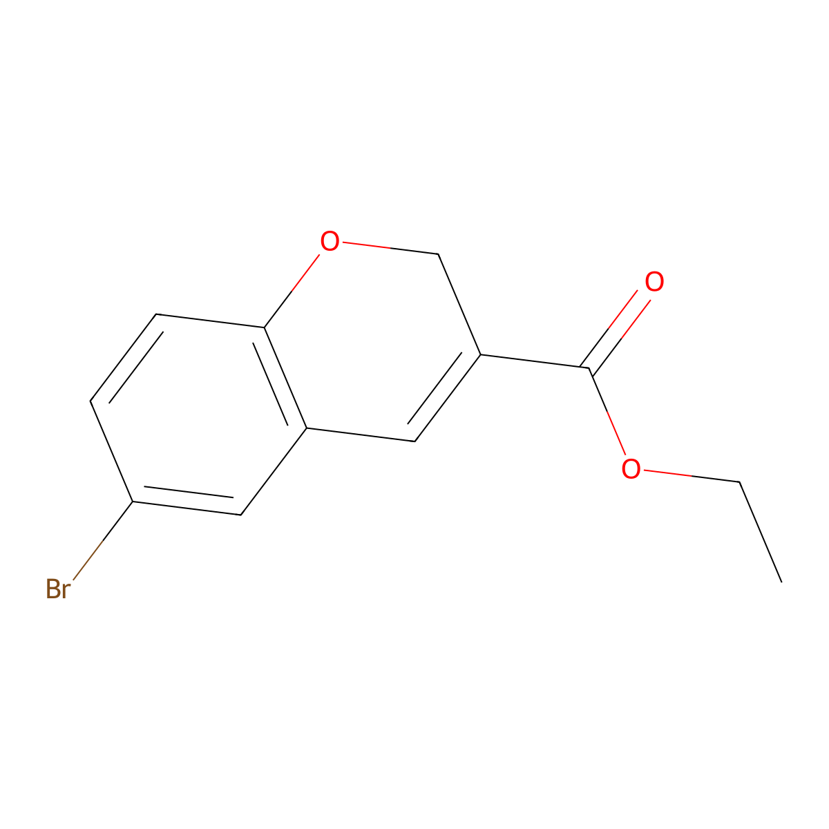 Ethyl 6-bromo-2H-chromene-3-carboxylate molecular structure, CAS 66670-55-1