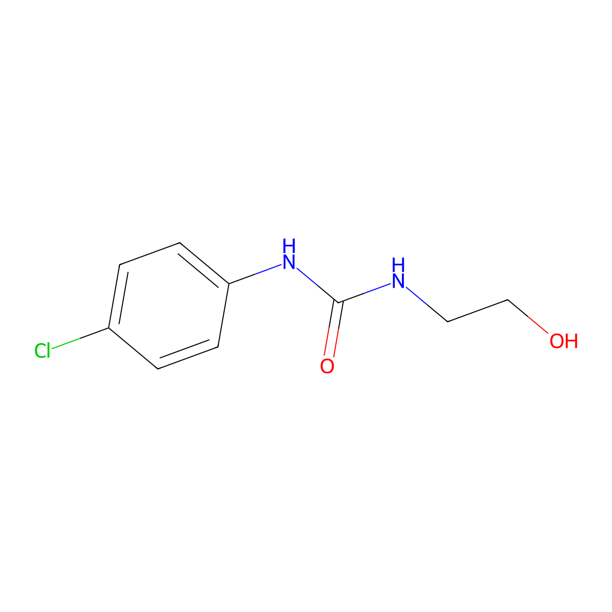 1-(4-Chlorophenyl)-3-(2-hydroxyethyl)urea molecular structure, CAS 66671-20-3