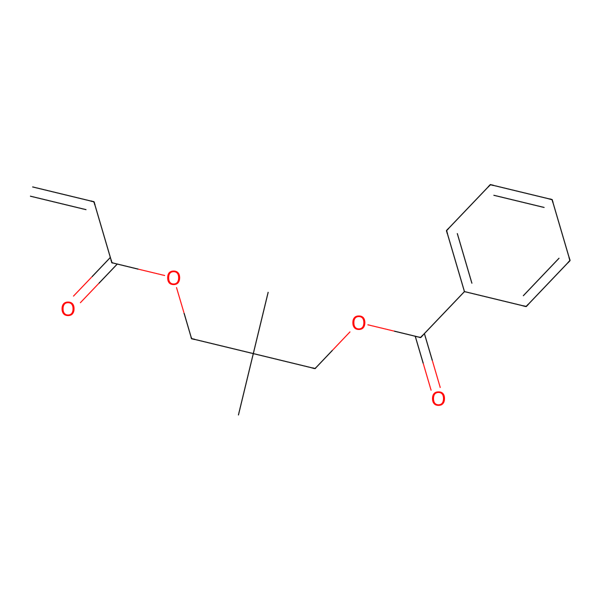 2-Propenoic acid, 3-(benzoyloxy)-2,2-dimethylpropyl ester molecular structure, CAS 66671-22-5