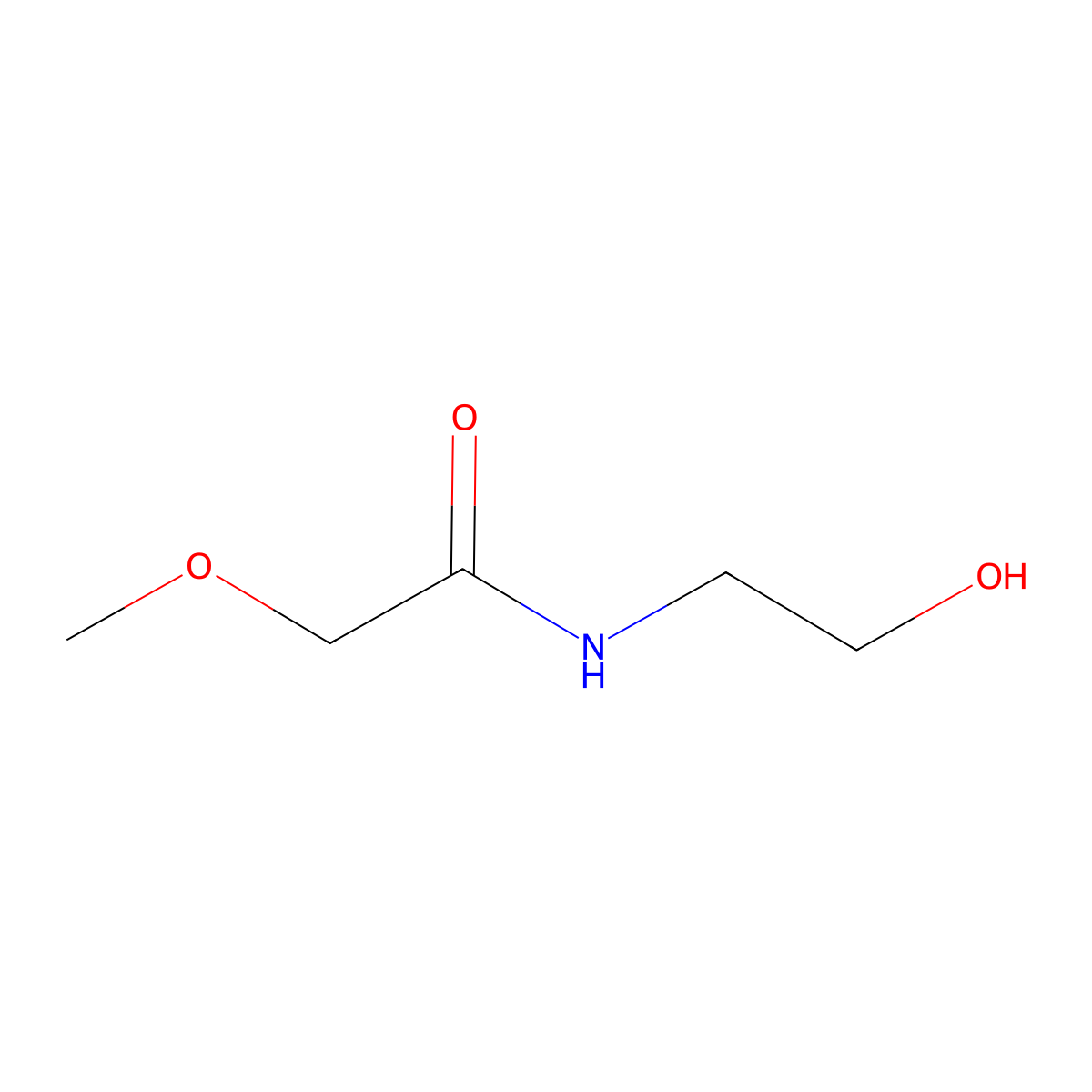 N-(2-hydroxyethyl)-2-methoxyacetamide molecular structure, CAS 66671-60-1