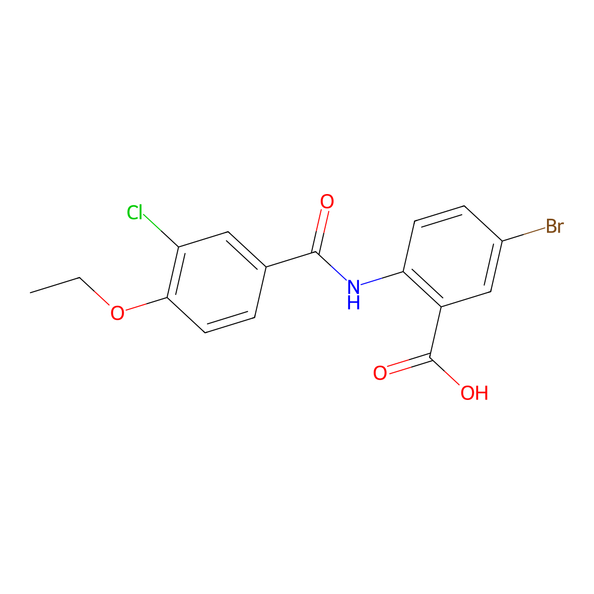 5-Bromo-2-[(3-chloro-4-ethoxybenzoyl)amino]benzoic acid molecular structure, CAS 666710-60-7