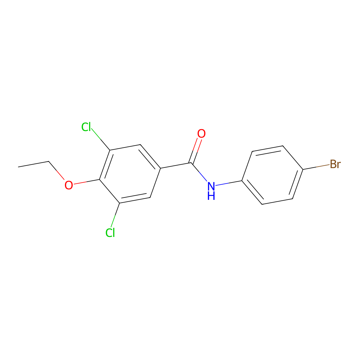 N-(4-bromophenyl)-3,5-dichloro-4-ethoxybenzamide molecular structure, CAS 666710-71-0