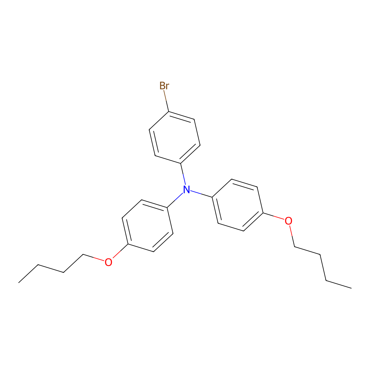 4-Bromo-N,N-bis(4-butoxyphenyl)aniline molecular structure, CAS 666711-17-7