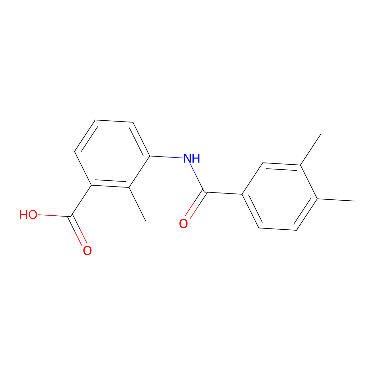 3-[(3,4-Dimethylbenzoyl)amino]-2-methylbenzoic acid molecular structure, CAS 666711-20-2