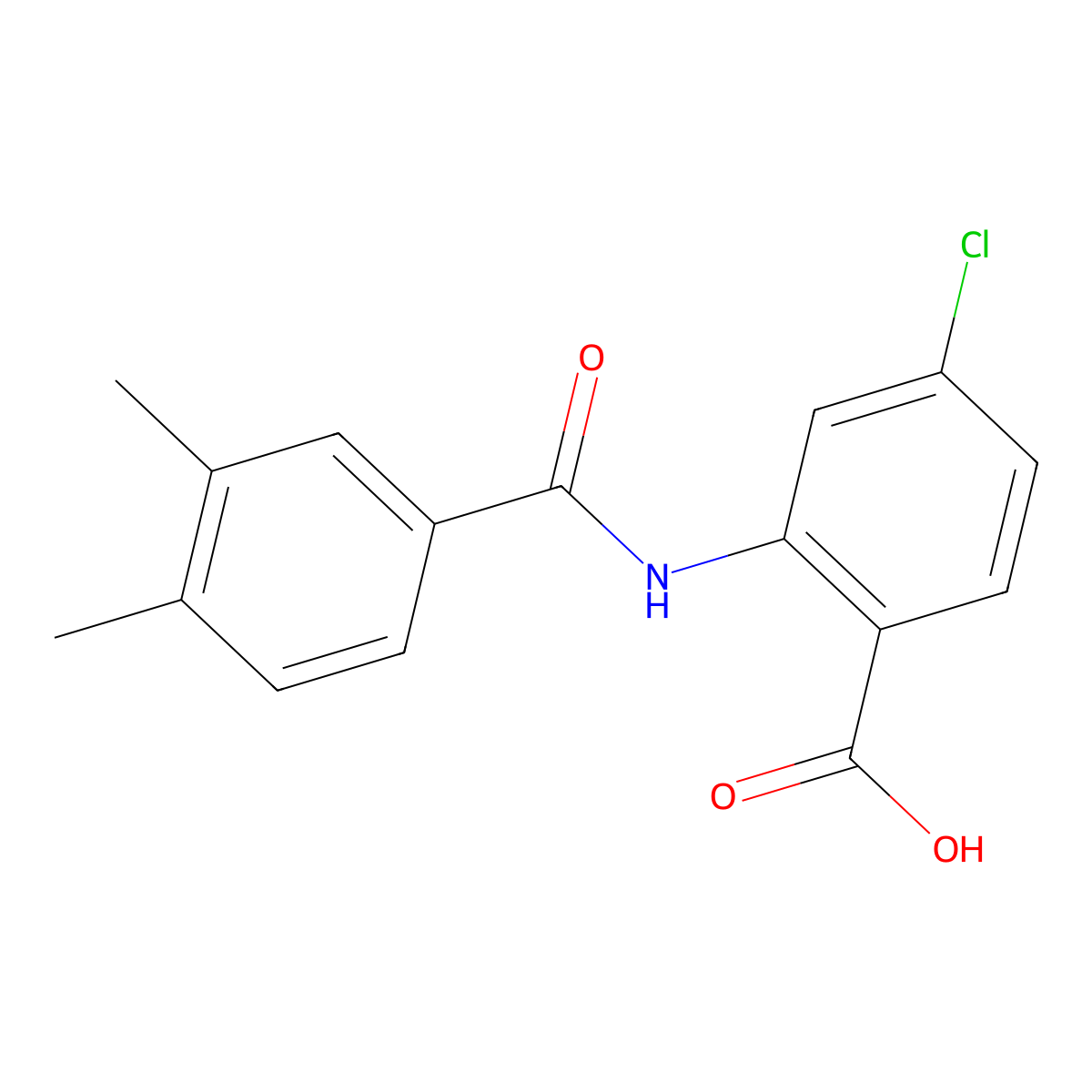4-Chloro-2-[(3,4-dimethylbenzoyl)amino]benzoic acid molecular structure, CAS 666711-21-3