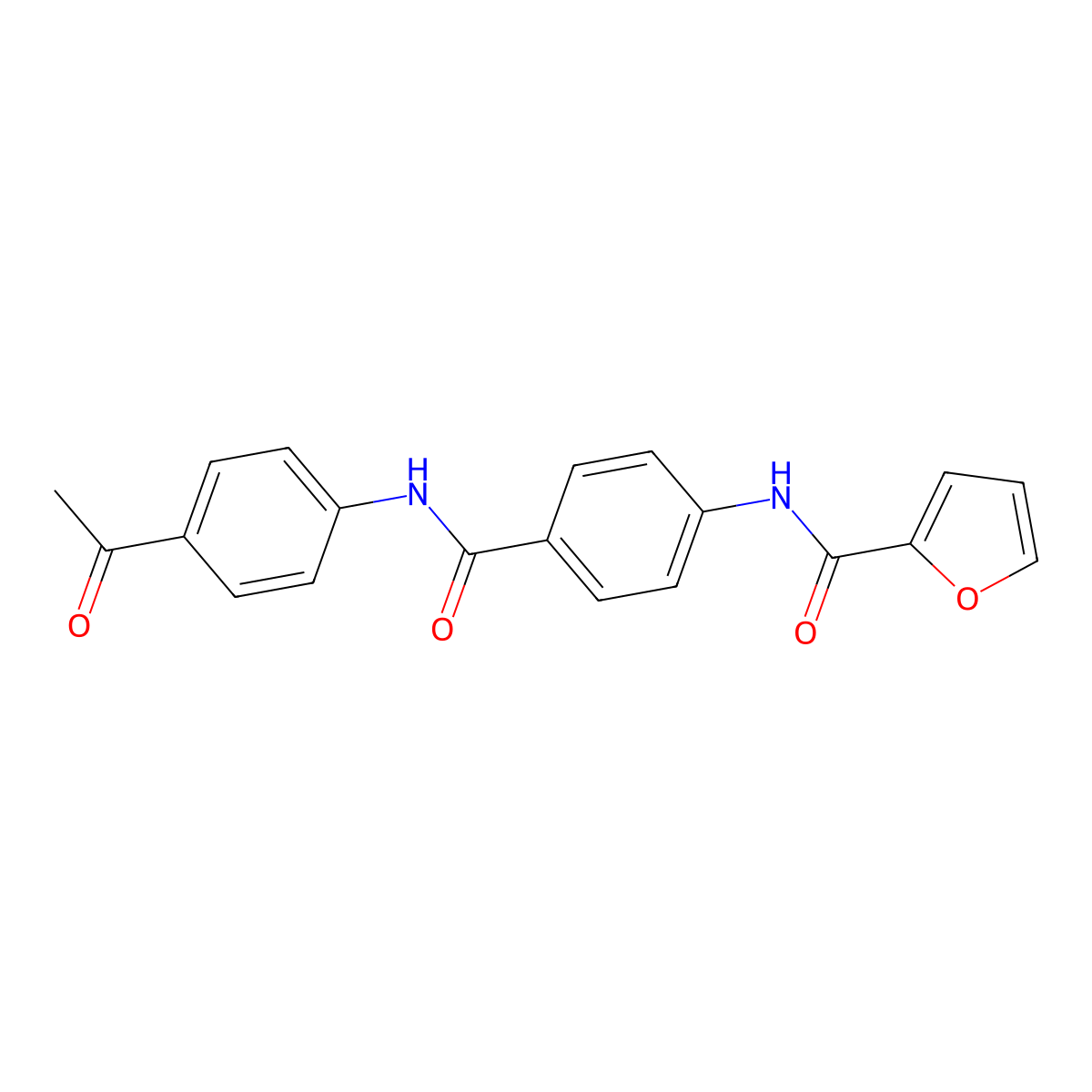 N-[4-[(4-acetylphenyl)carbamoyl]phenyl]furan-2-carboxamide molecular structure, CAS 666711-73-5