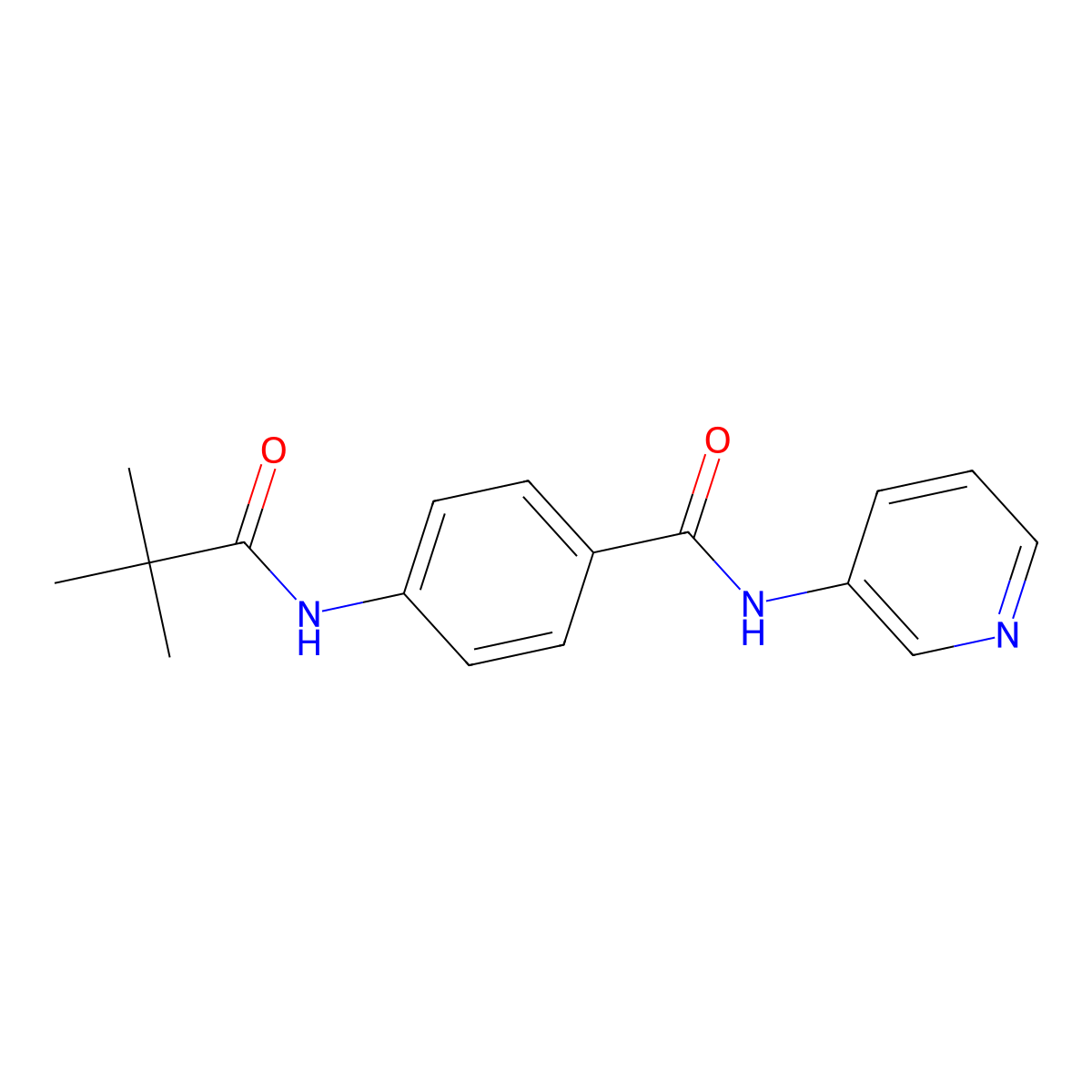 4-(2,2-dimethylpropanoylamino)-N-pyridin-3-ylbenzamide molecular structure, CAS 666711-75-7
