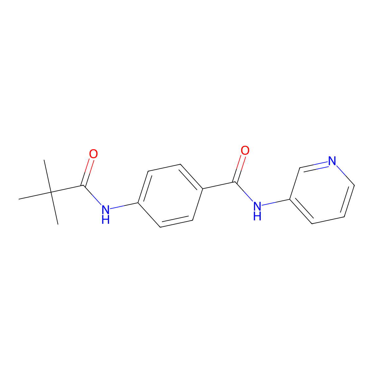 4-(2,2-dimethylpropanoylamino)-N-pyridin-3-ylbenzamide molecular structure, CAS 666711-75-7