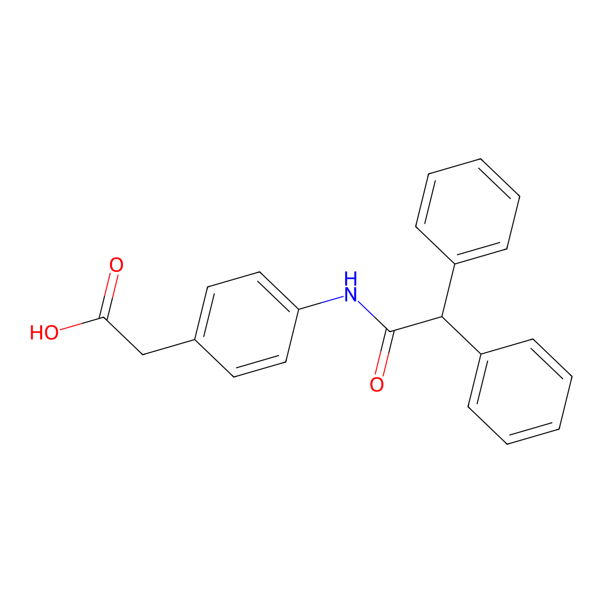 {4-[(Diphenylacetyl)amino]phenyl}acetic acid molecular structure, CAS 666711-80-4