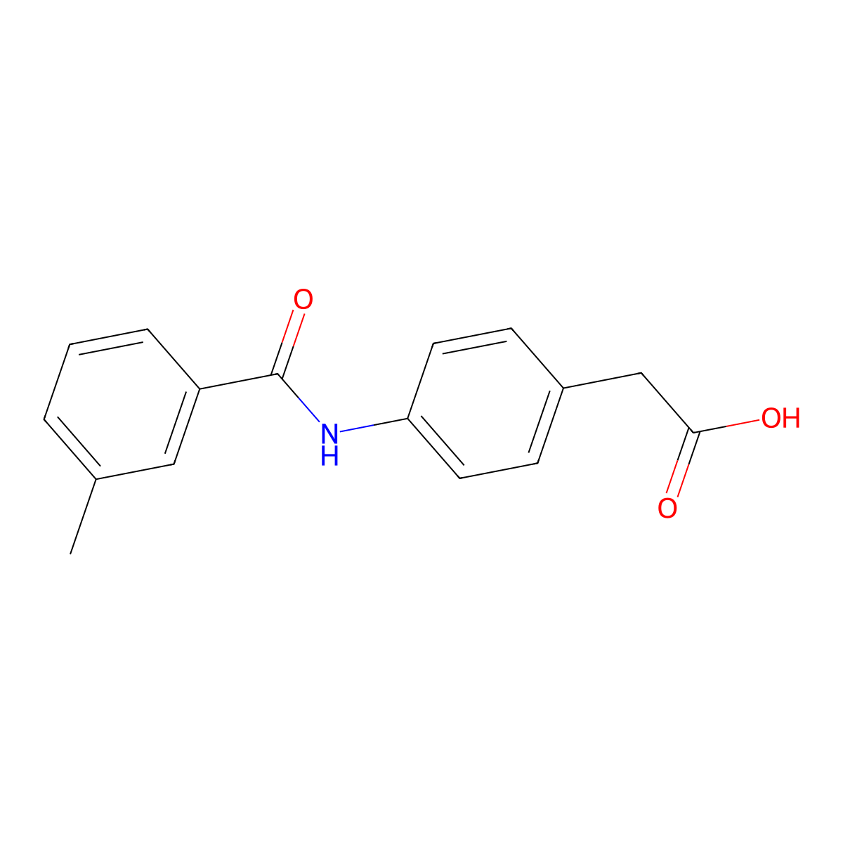 {4-[(3-Methylbenzoyl)amino]phenyl}acetic acid molecular structure, CAS 666711-82-6