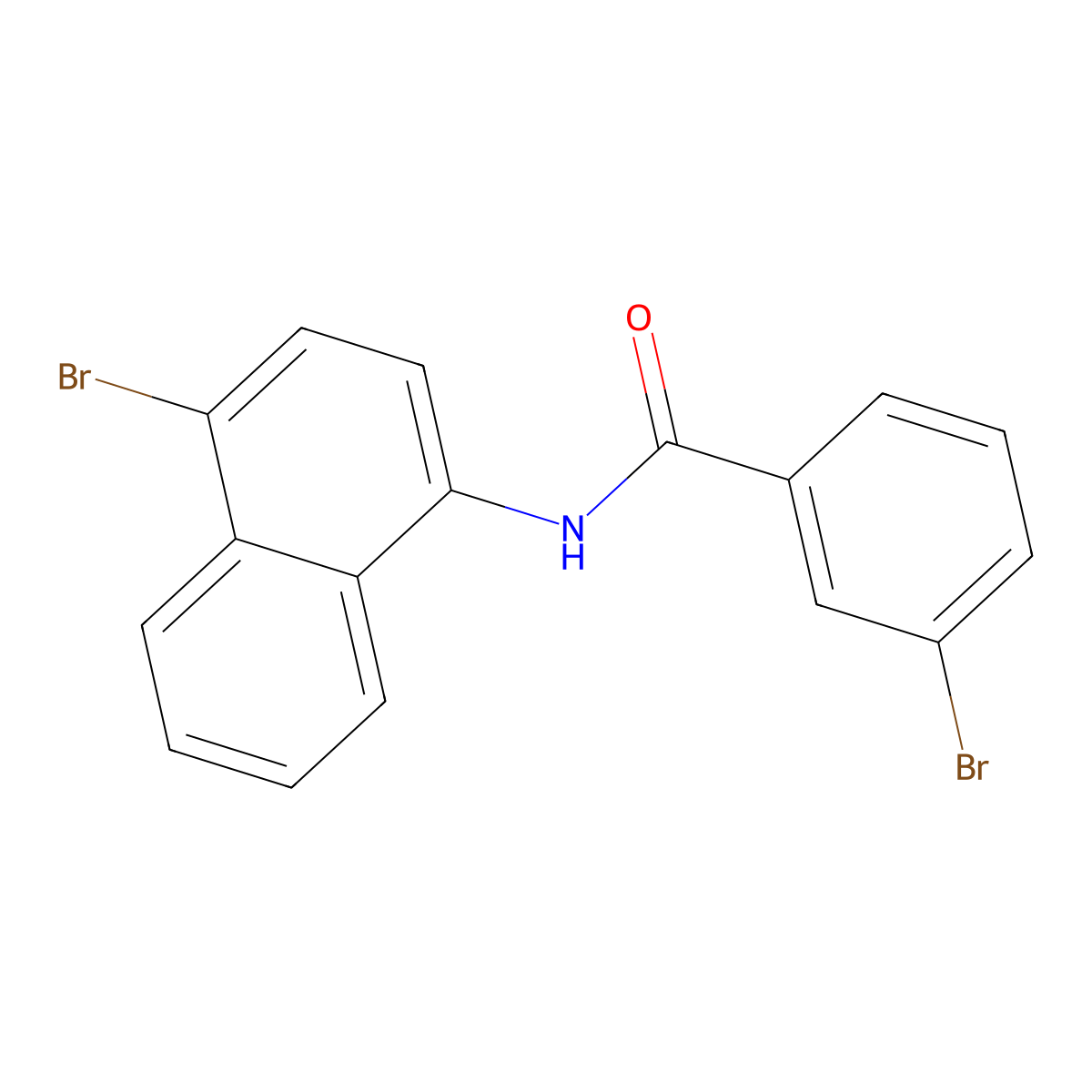 3-bromo-N-(4-bromo-1-naphthyl)benzamide molecular structure, CAS 666713-96-8