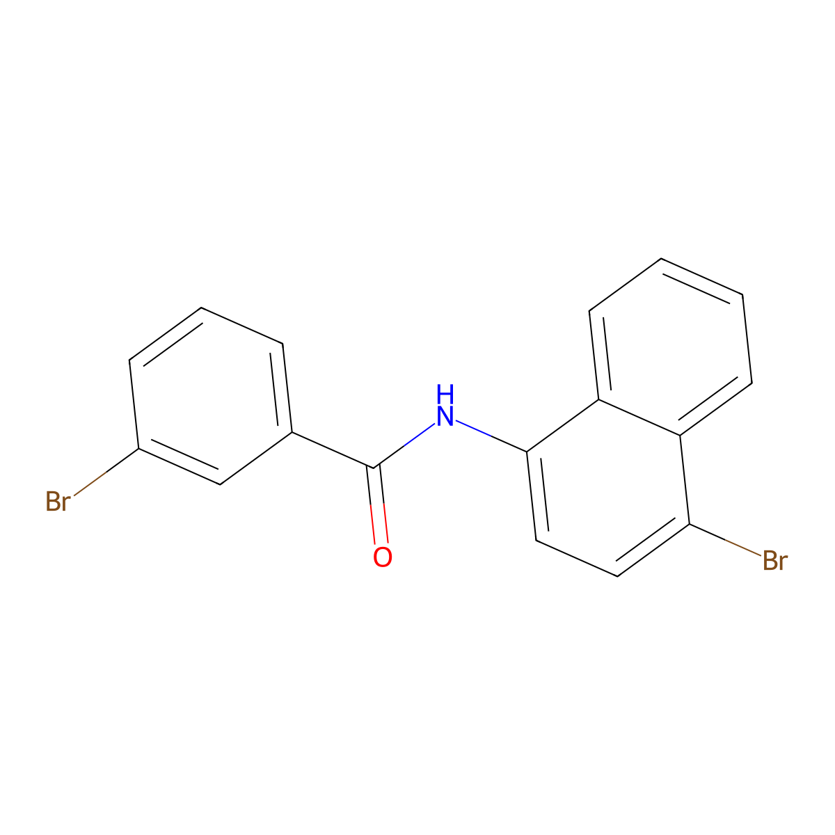 3-bromo-N-(4-bromo-1-naphthyl)benzamide molecular structure, CAS 666713-96-8
