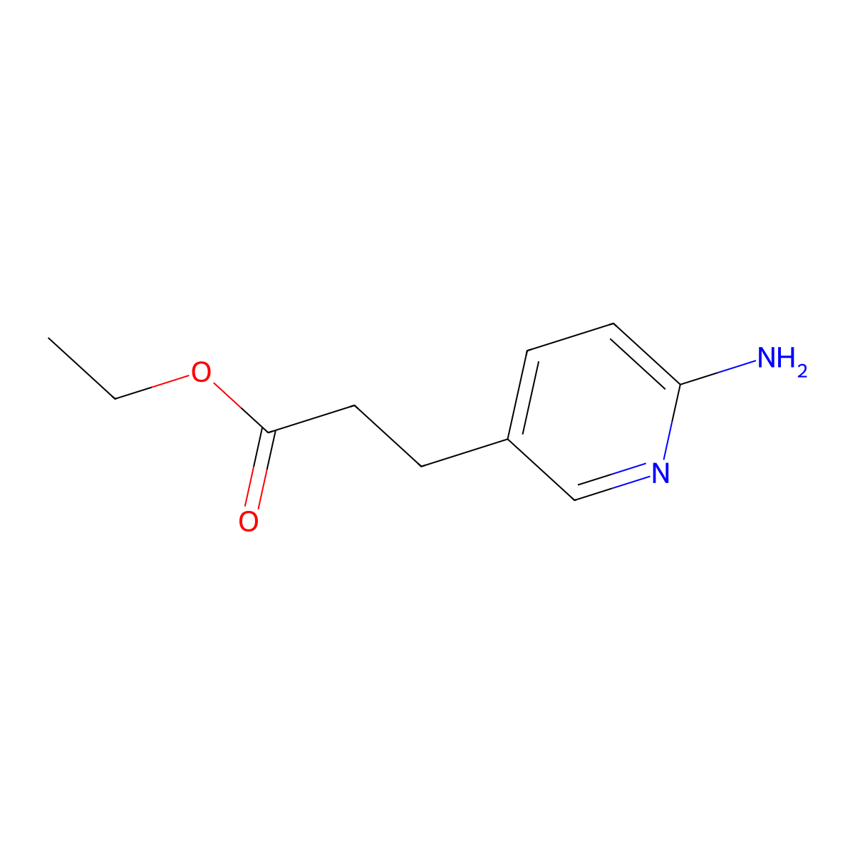 Ethyl 3-(6-aminopyridin-3-YL)propanoate molecular structure, CAS 666721-07-9