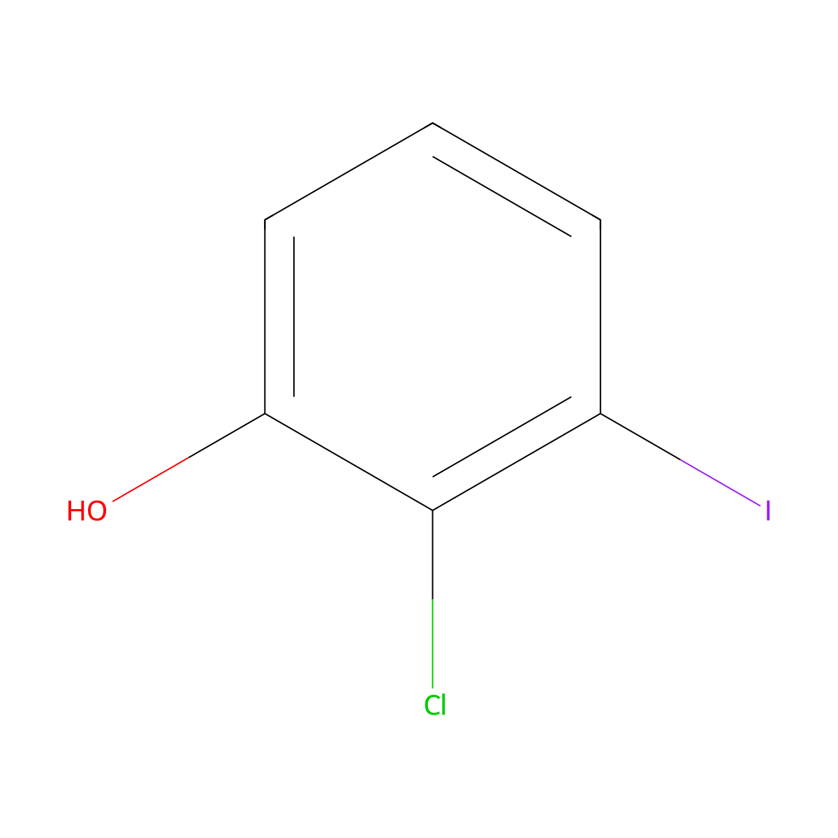 2-Chloro-3-iodophenol molecular structure, CAS 666727-31-7