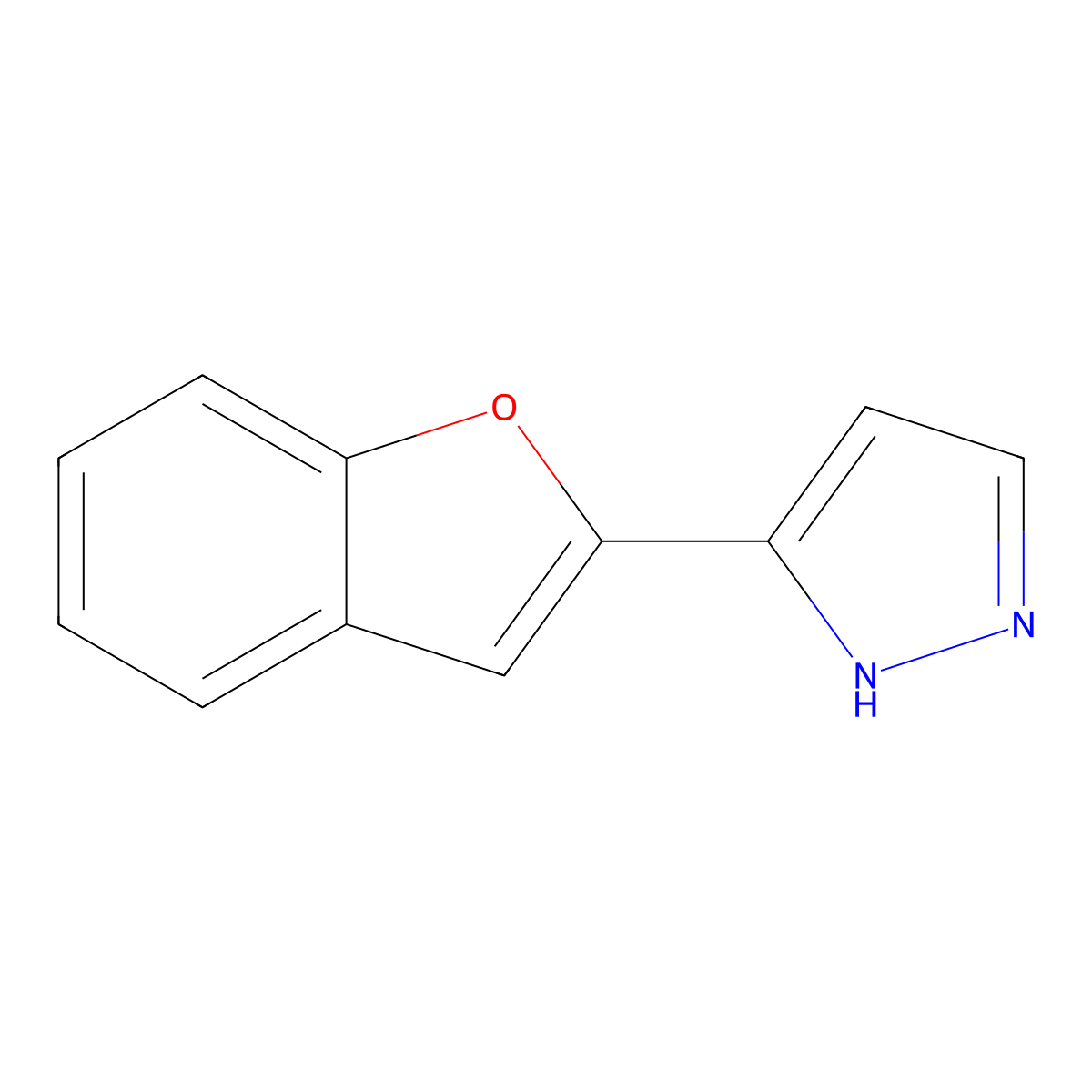 3-benzo[b]furan-2-yl-1H-pyrazole molecular structure, CAS 666728-39-8