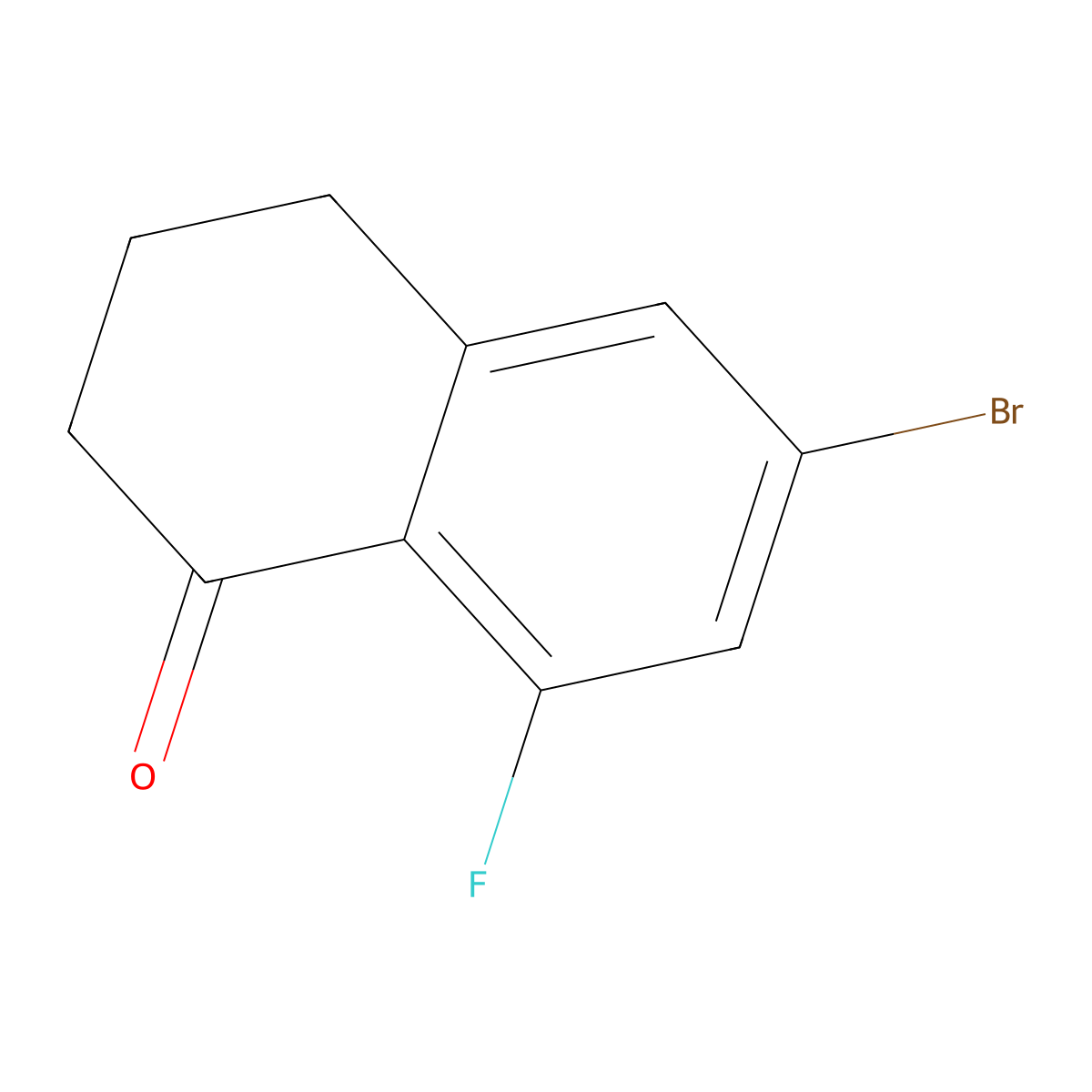 6-bromo-8-fluoro-3,4-dihydronaphthalen-1(2H)-one molecular structure, CAS 666732-63-4