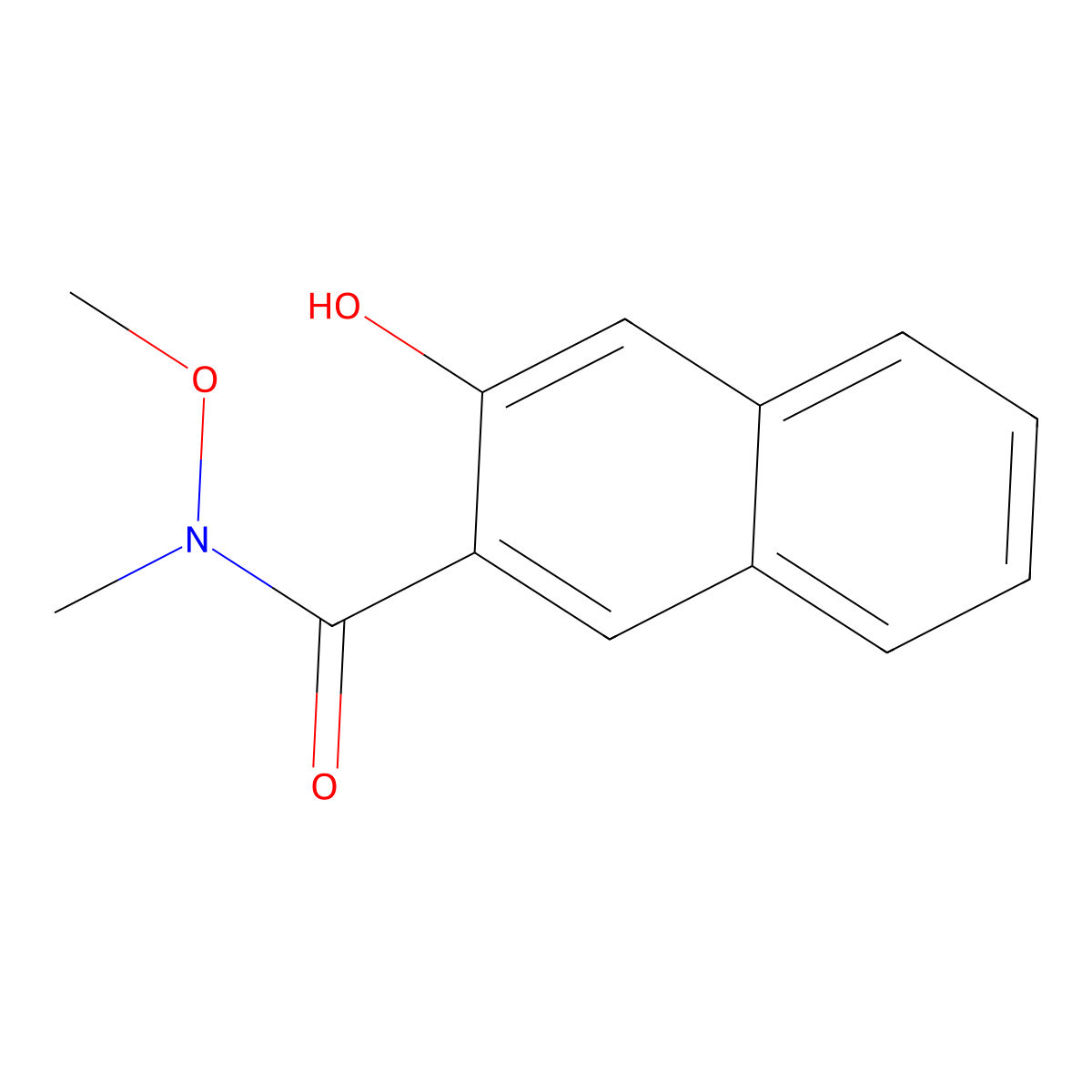 3-Hydroxy-N-methoxy-N-methyl-2-naphthamide molecular structure, CAS 666734-60-7