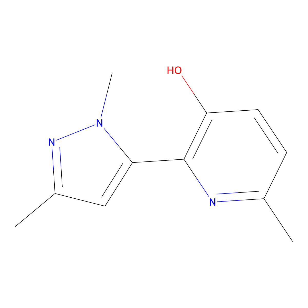 2-(2,5-Dimethyl-2H-pyrazol-3-yl)-6-methyl-pyridin-3-ol molecular structure, CAS 666734-67-4