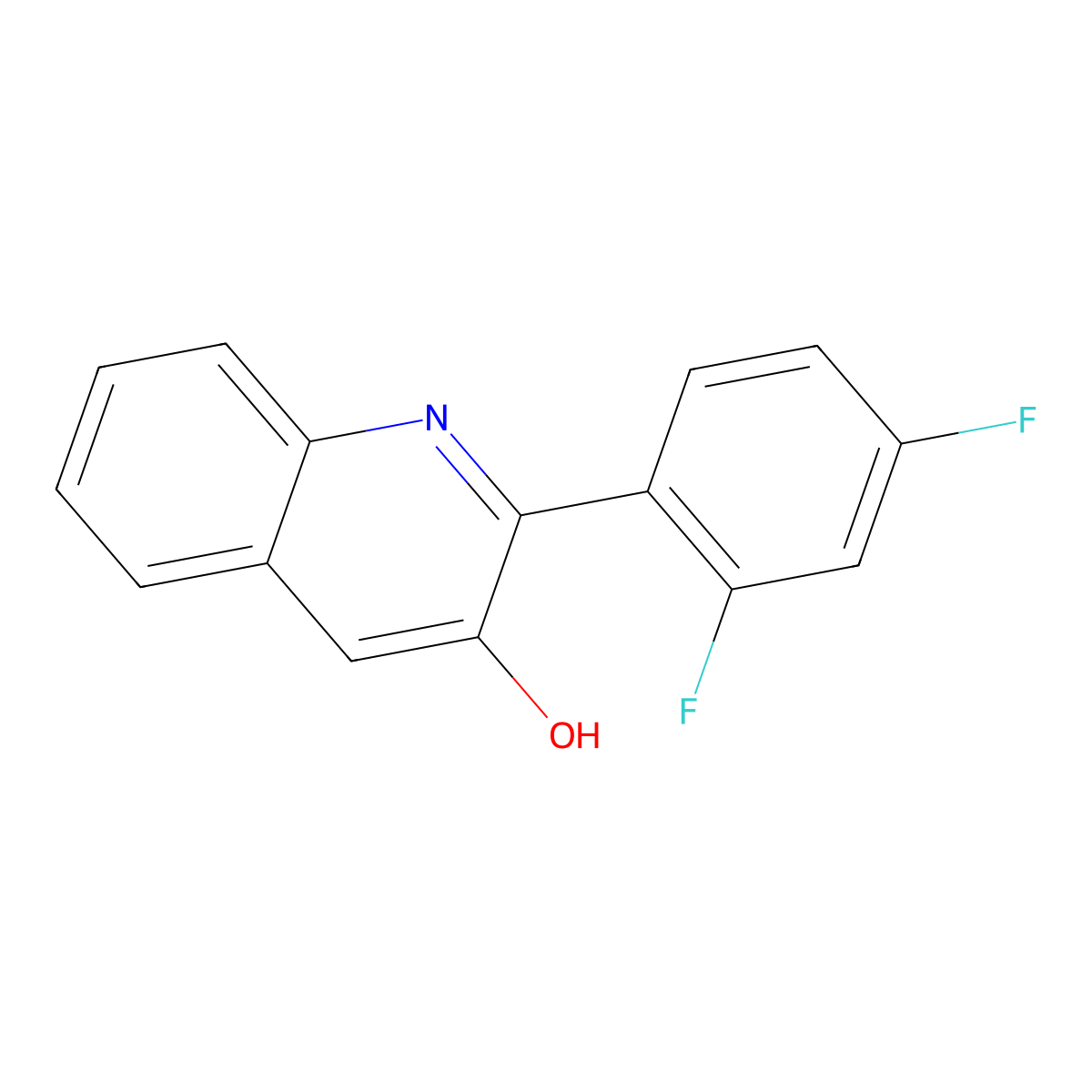 2-(2,4-Difluoro-phenyl)-quinolin-3-ol molecular structure, CAS 666734-95-8