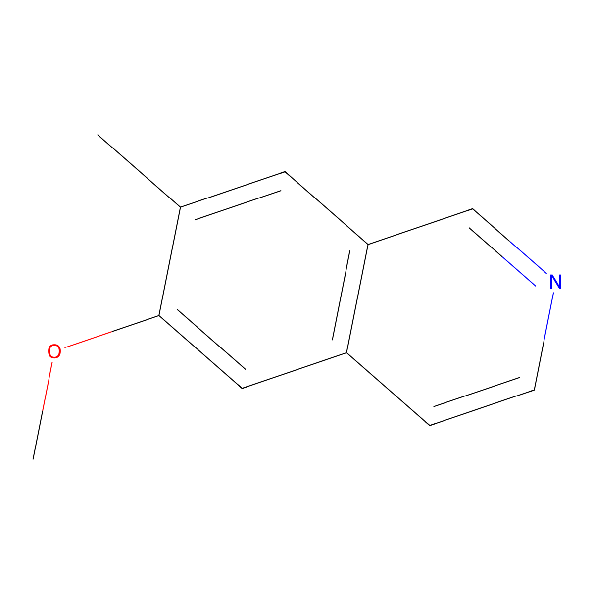 6-Methoxy-7-methylisoquinoline molecular structure, CAS 666735-05-3