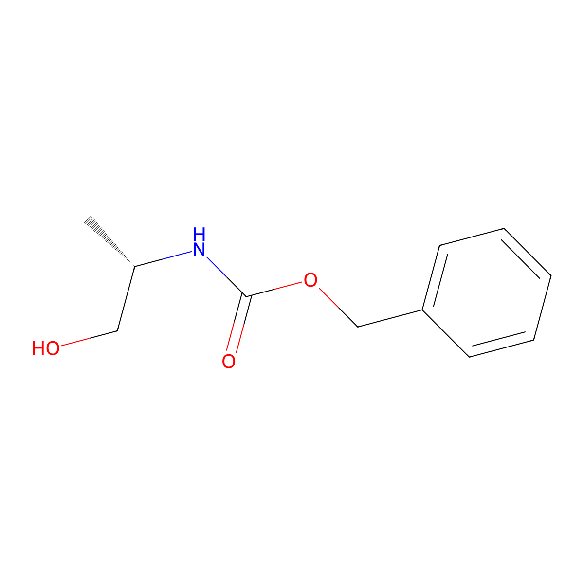 benzyl N-((2S)-1-hydroxypropan-2-yl)carbamate molecular structure, CAS 66674-16-6