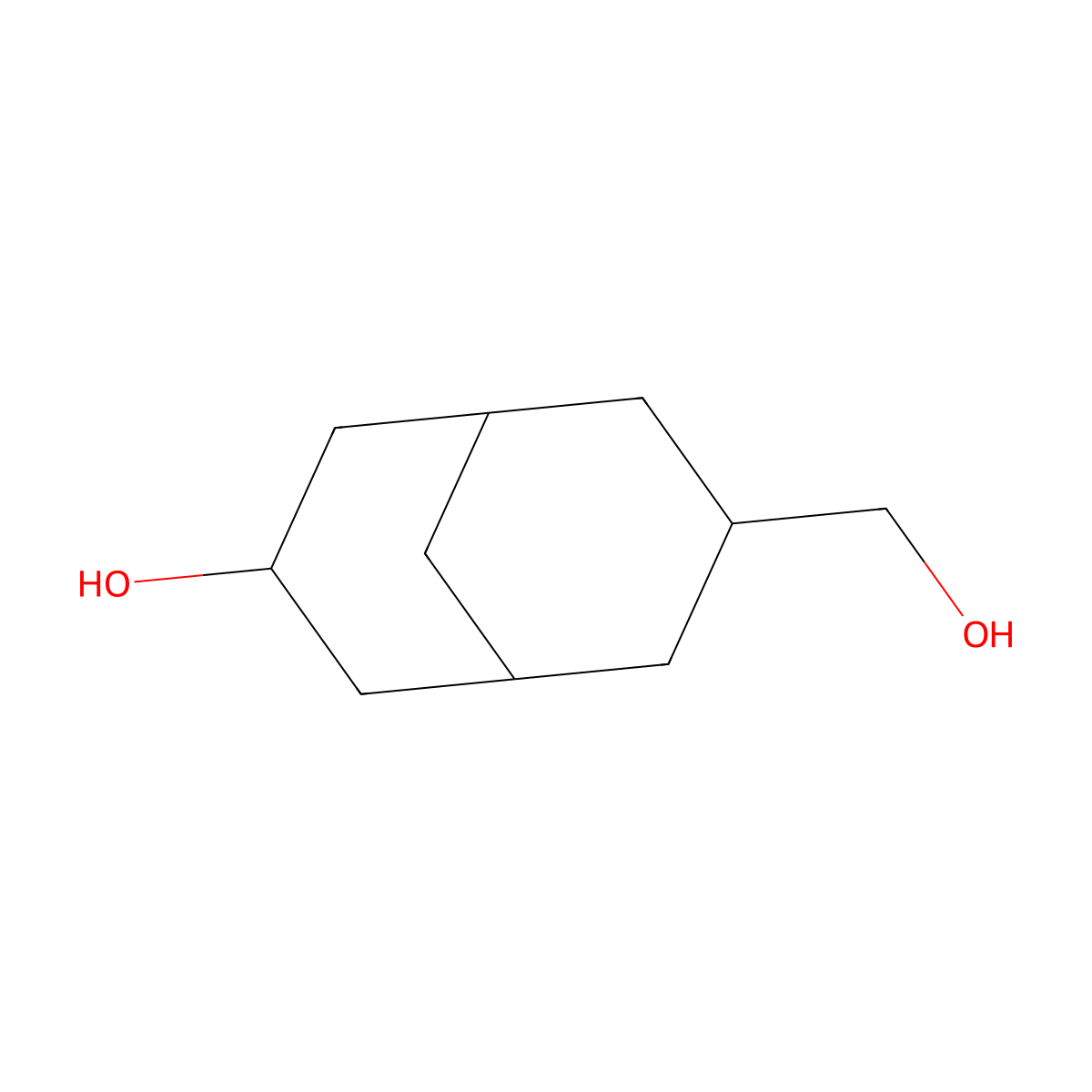 7-(Hydroxymethyl)bicyclo[3.3.1]nonan-3-ol molecular structure, CAS 66674-81-5