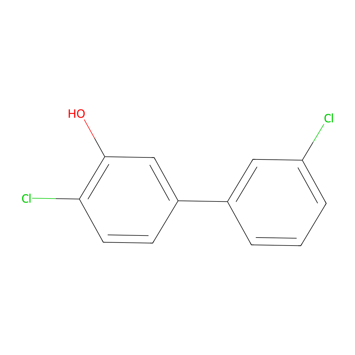 2-Chloro-5-(3-chlorophenyl)phenol molecular structure, CAS 666747-44-0