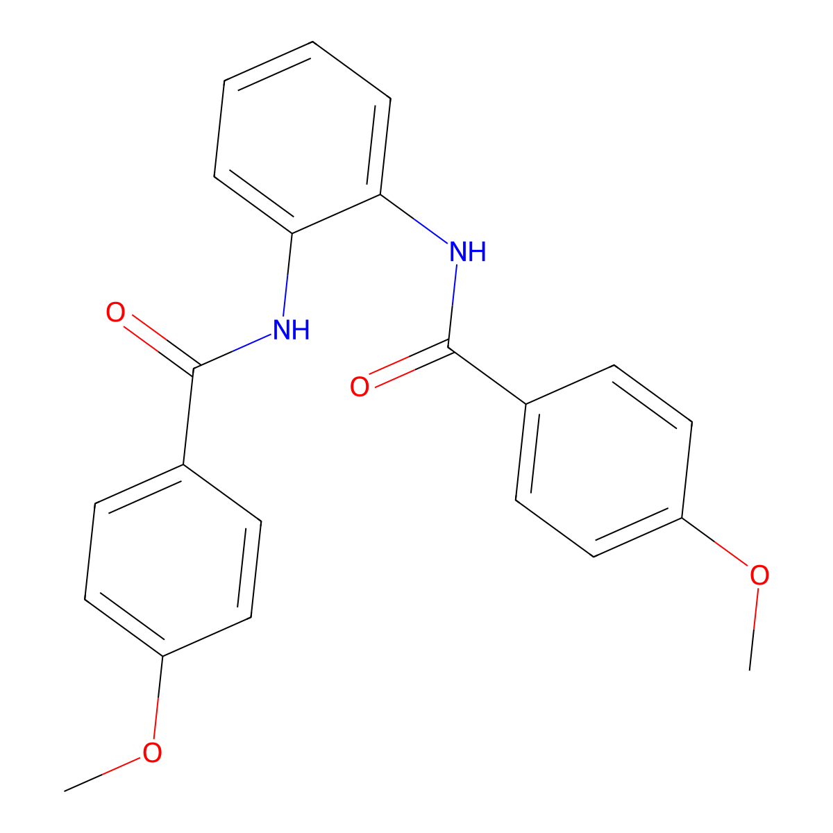 4-methoxy-N-[2-[(4-methoxybenzoyl)amino]phenyl]benzamide molecular structure, CAS 66679-56-9