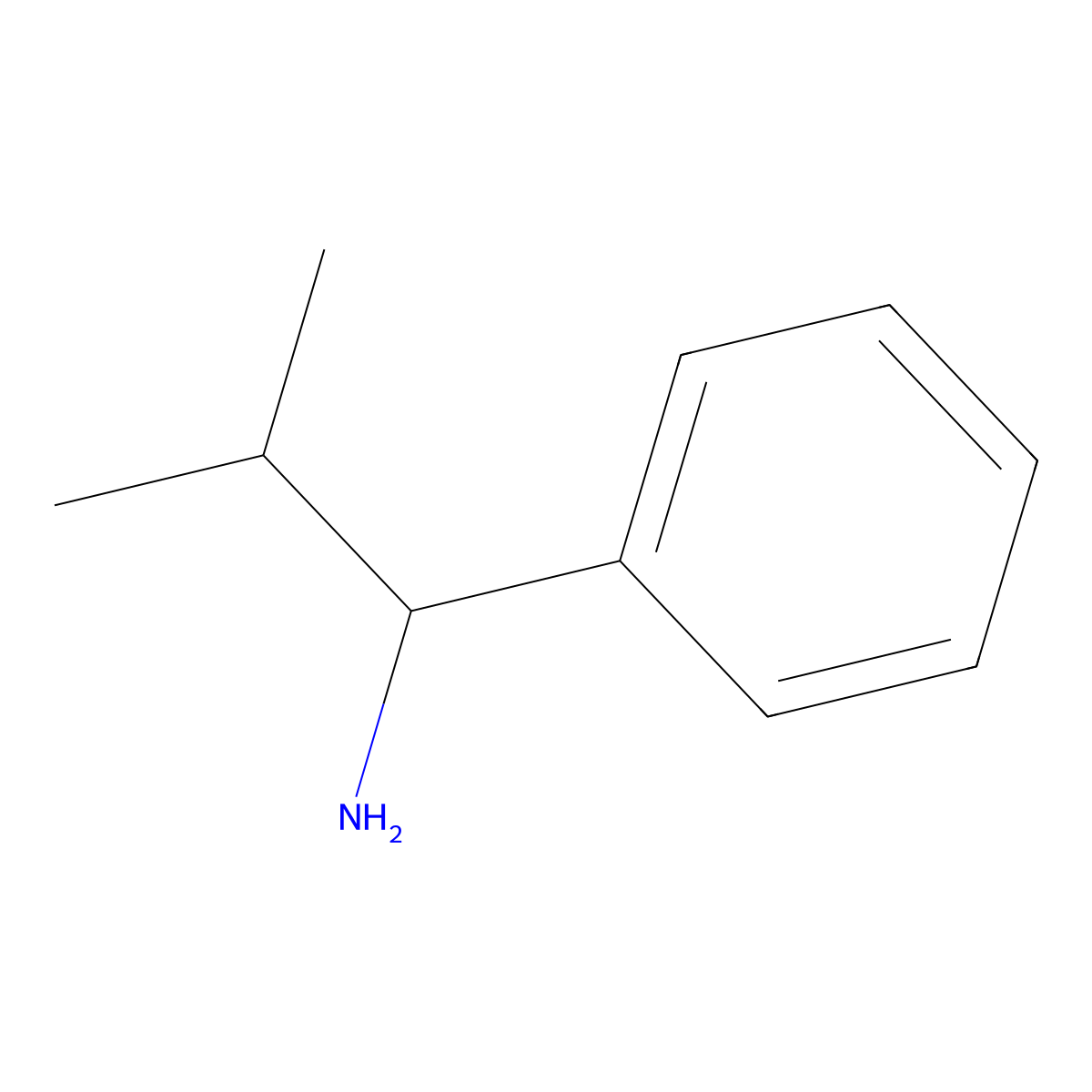 2-Methyl-1-phenylpropan-1-amine molecular structure, CAS 6668-27-5