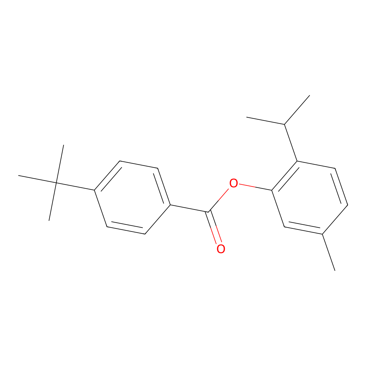 2-Isopropyl-5-methylphenyl 4-tert-butylbenzoate molecular structure, CAS 666817-63-6