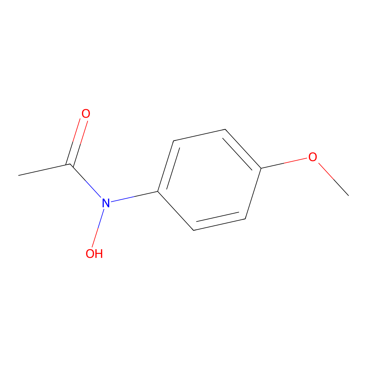 Acetamide, N-hydroxy-N-(4-methoxyphenyl)- molecular structure, CAS 66682-84-6