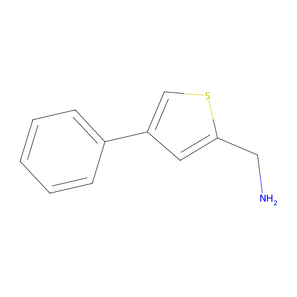 (4-Phenylthiophen-2-yl)methanamine molecular structure, CAS 666825-53-2