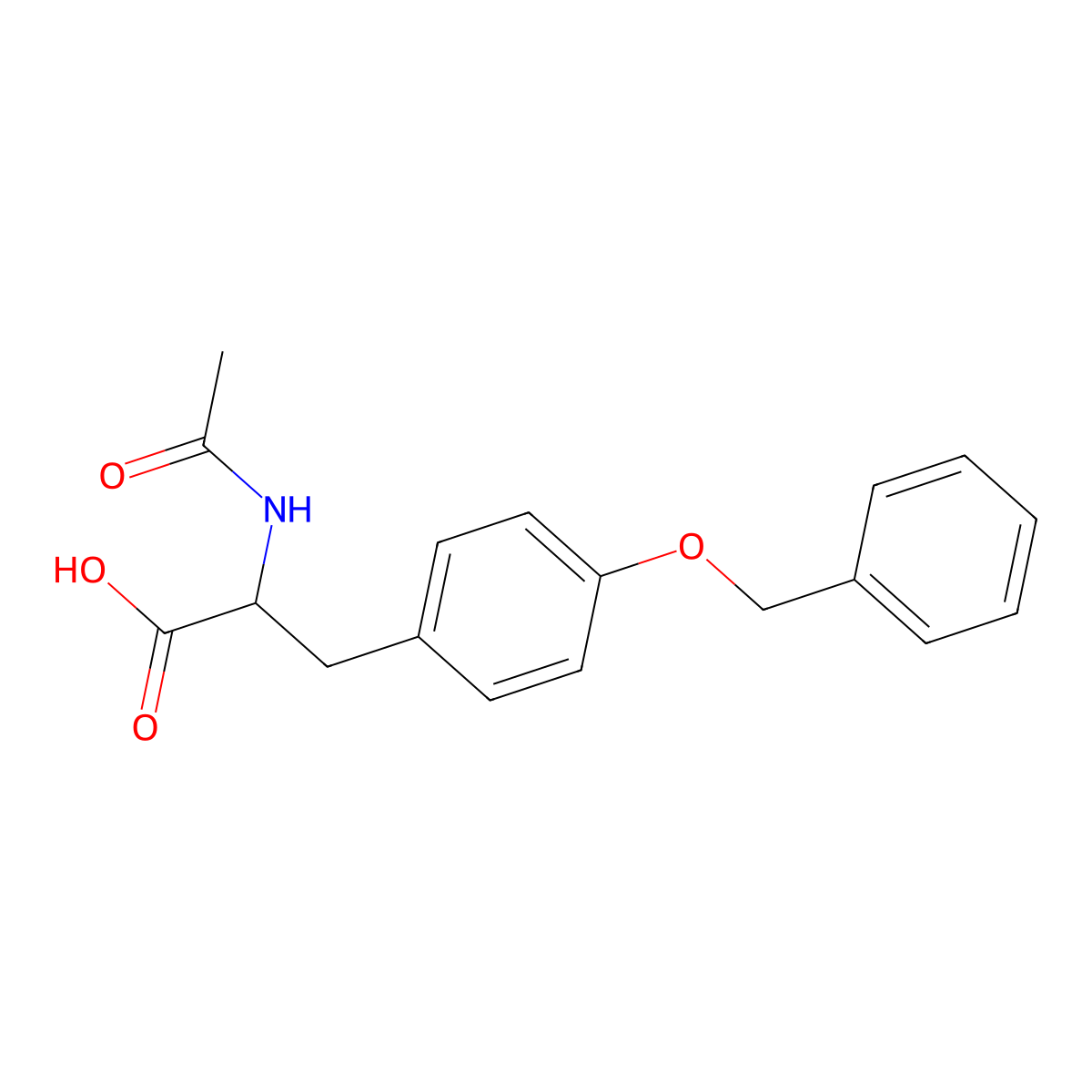 (2R)-3-[4-(benzyloxy)phenyl]-2-acetamidopropanoic acid molecular structure, CAS 666829-21-6