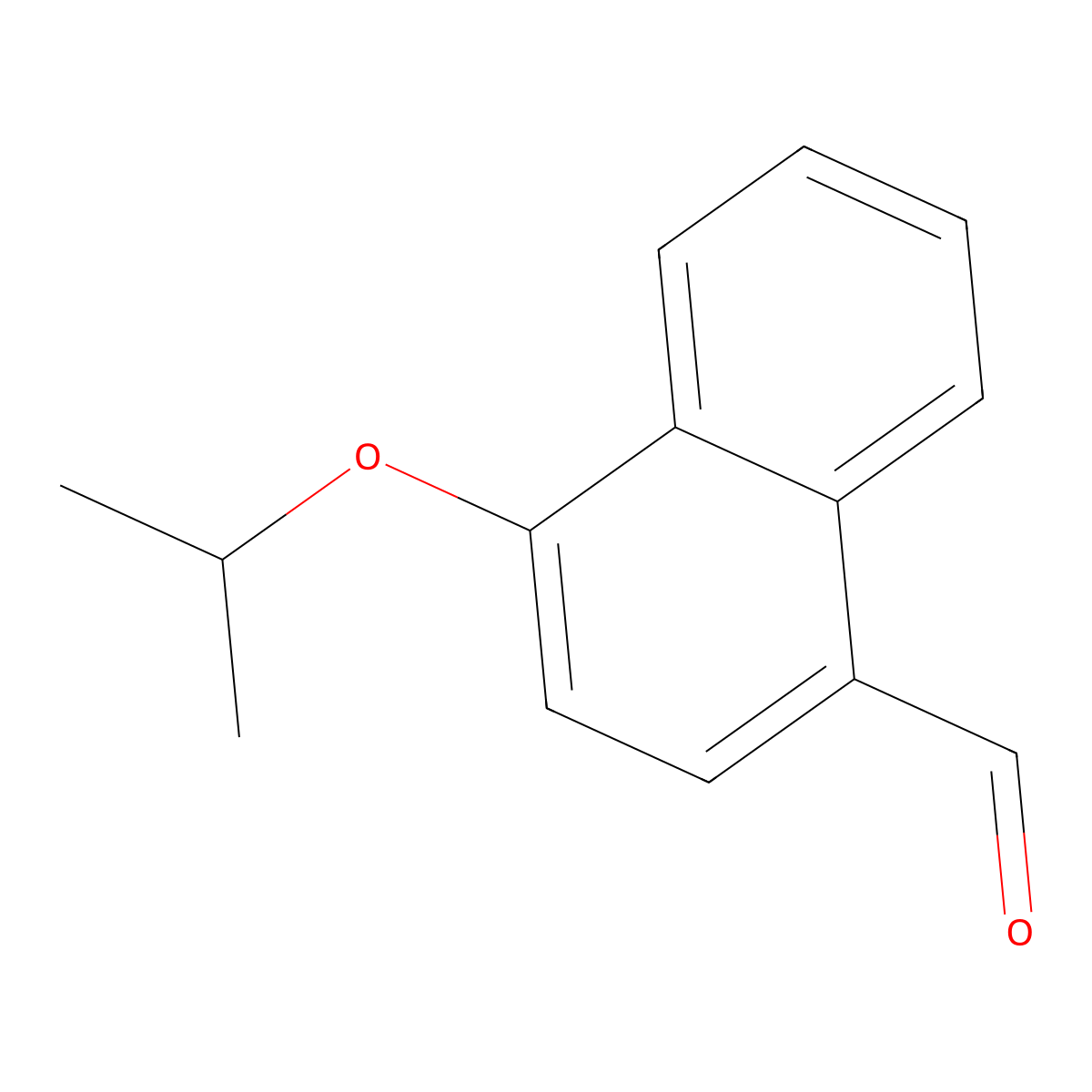 4-Isopropoxy-1-naphthaldehyde molecular structure, CAS 666829-62-5