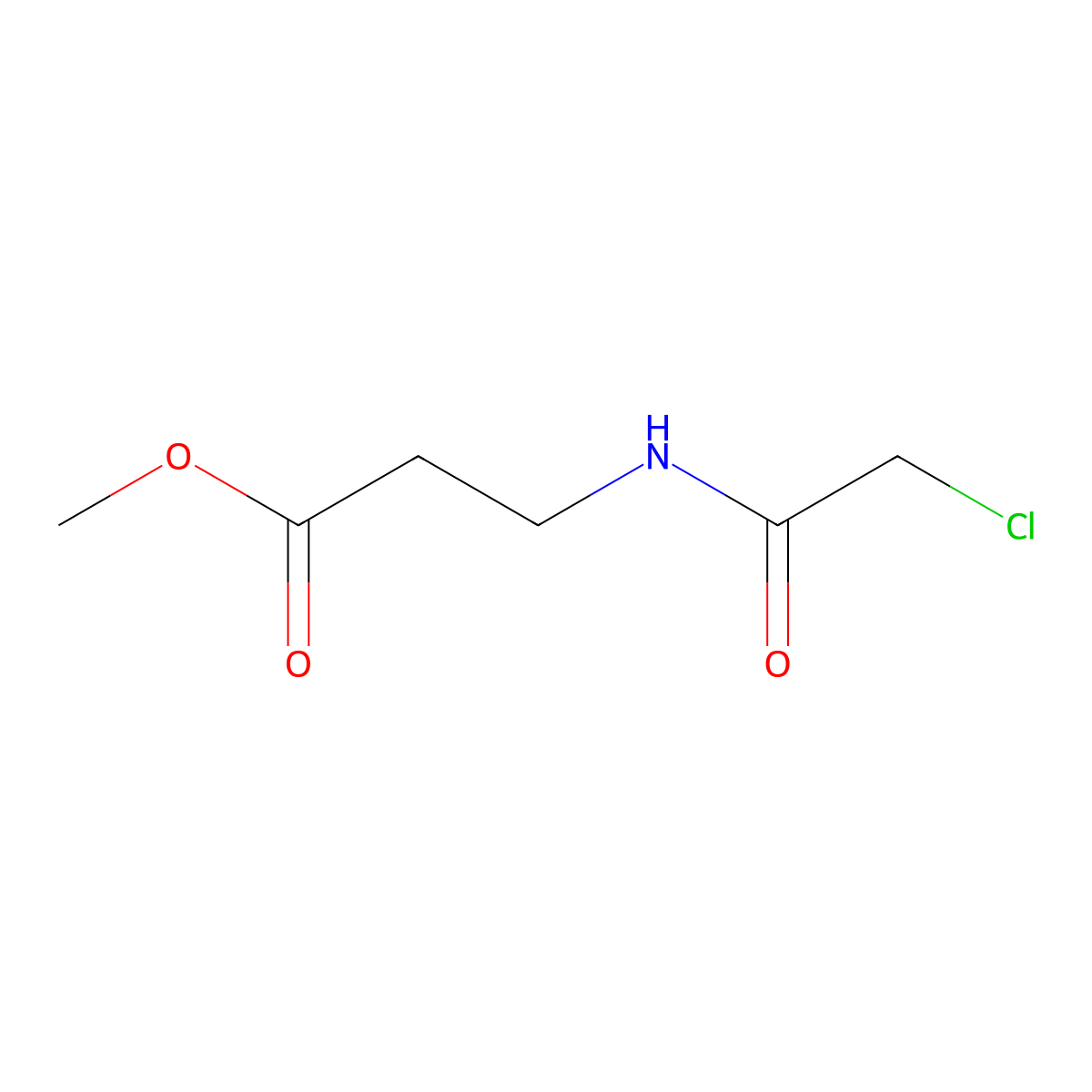 Methyl 3-(2-chloroacetamido)propanoate molecular structure, CAS 666832-64-0