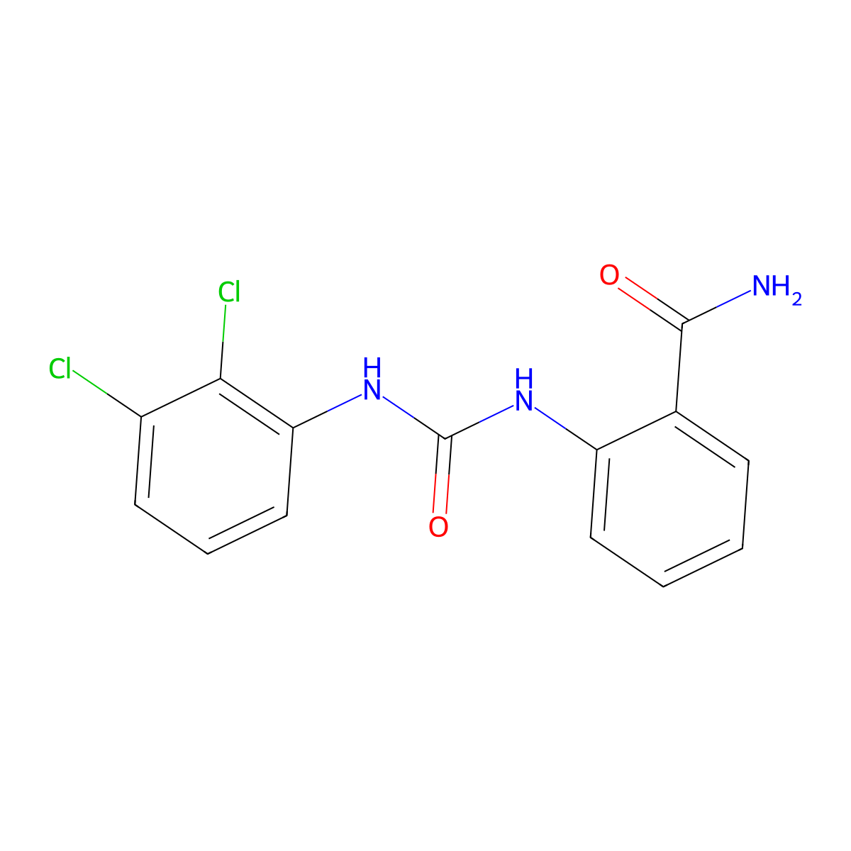 2-{[(2,3-Dichlorophenyl)carbamoyl]amino}benzamide molecular structure, CAS 666838-09-1