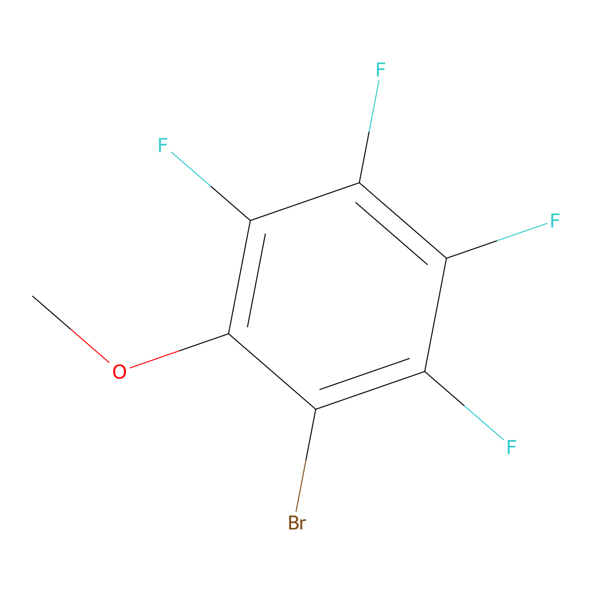 1-Bromo-2,3,4,5-tetrafluoro-6-methoxybenzene molecular structure, CAS 66684-51-3