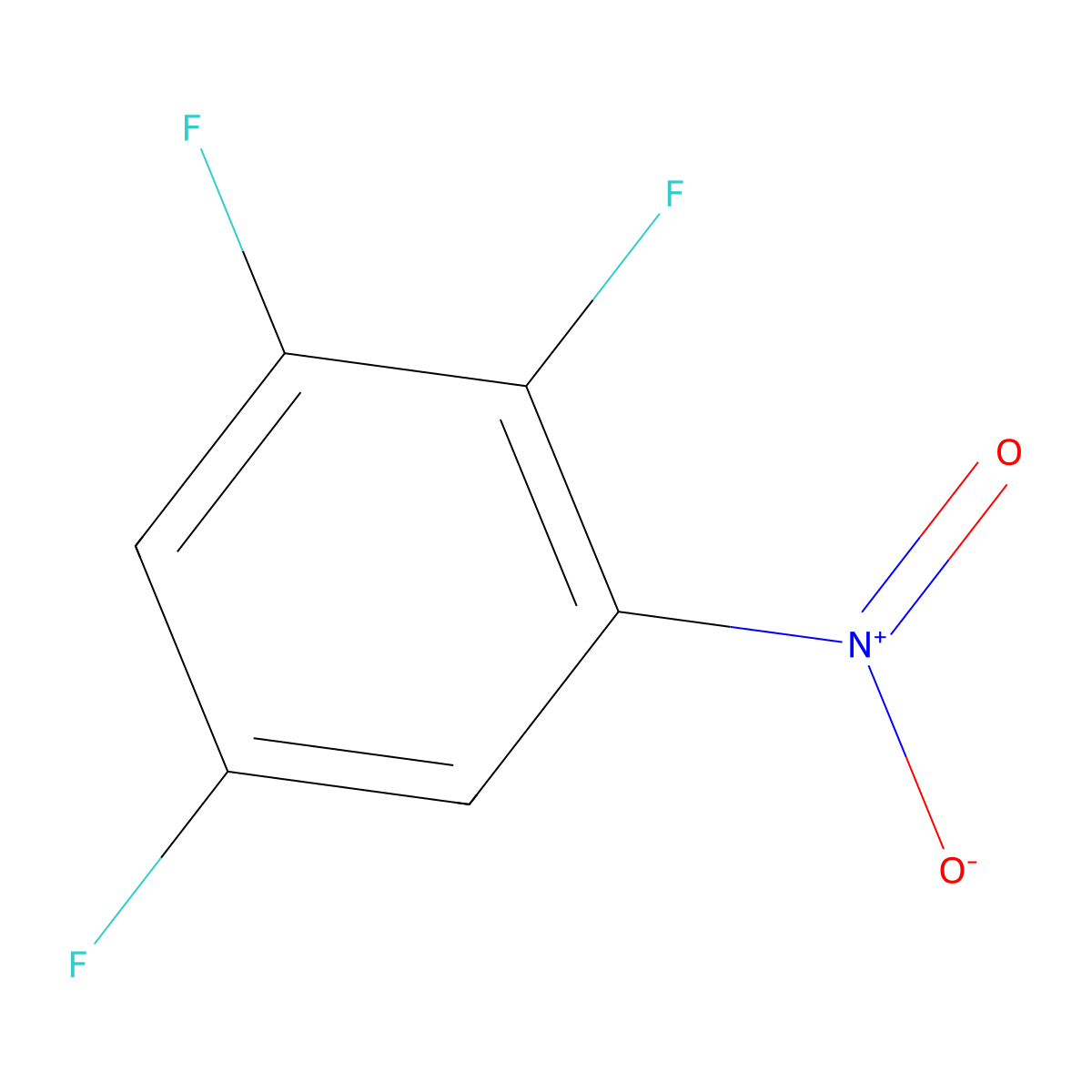 1,2,5-Trifluoro-3-nitrobenzene molecular structure, CAS 66684-57-9