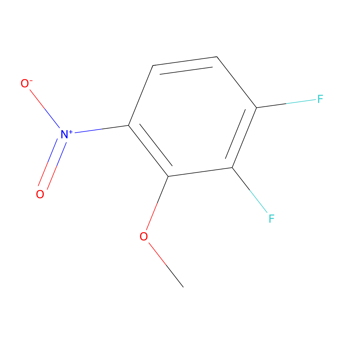 2,3-Difluoro-6-nitroanisole molecular structure, CAS 66684-60-4